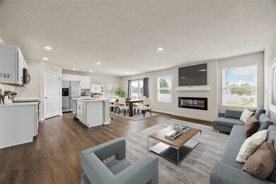 Virtually staged livingroom