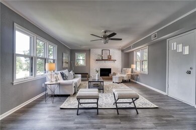 A family room that is gorgeous and walks out to th