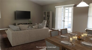 Possible layout for dining and living