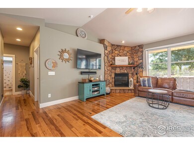 Living Room w/ Custom Stone Fireplace