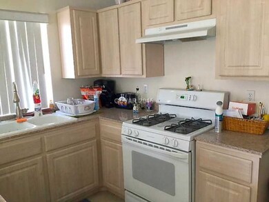 Kitchen. Comes complete with a gas stove and lots