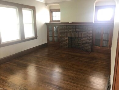 Living room with dark hardwood flooring