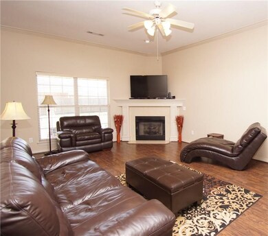 Wood Floors and Gas Fireplace