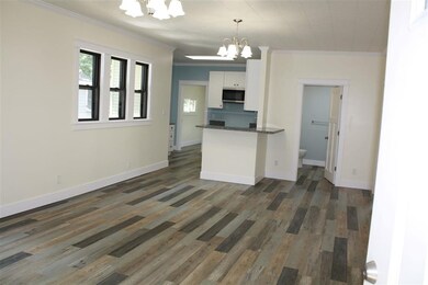 Nice sized living room with brand new flooring