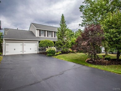 Two car garage with charming carriage door hardwar