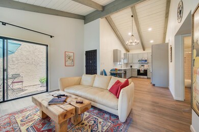 Look at the plank and beam ceiling