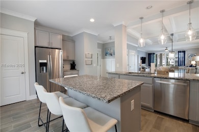 Open Kitchen with Stainless Steel and Granite
