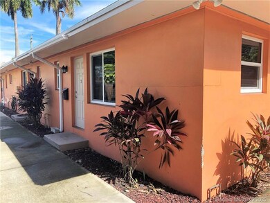 Front entrance to corner unit