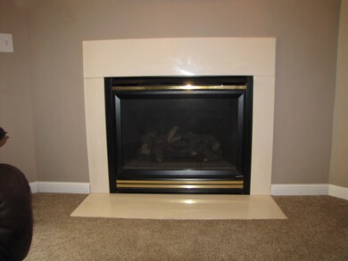 Gas fireplace in living room