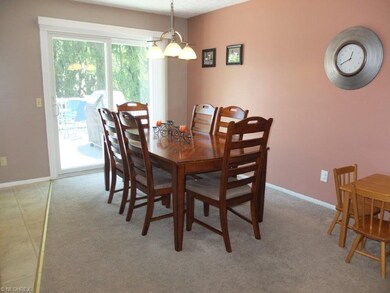 Dinette with new slider to back deck.
