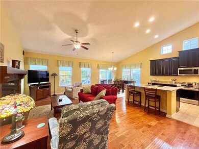 Family room featuring remote controlled electric f