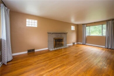 This is the living room as seen from the front ent