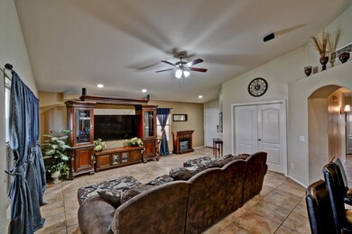 Ceiling fans throughout