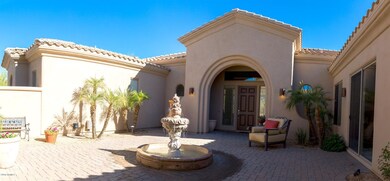 Bright gated courtyard
