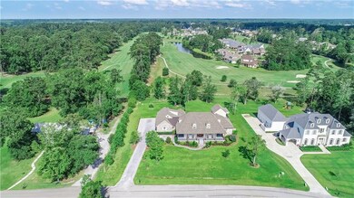 Aerial View of the golf course overlooking green #