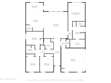 2D Floor Plan for 6536 Sugarcane Circle