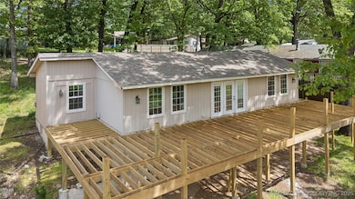 Deck from main level over looking the lake
