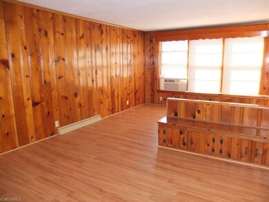 Family room with laminate floor.