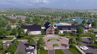 Artist's rendering of the upcoming Amenity Center: Indoor Pool, Hot Tub, Fitness Center, Catering Kitchen, Pickleball, Bocce Ball, Pond, Arboretum, Amphitheater, Veteran's Memorial Park, Outdoor Dining Pavillion, Firepit, Walking Paths, and more!