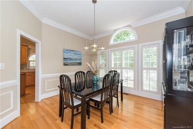 Dining room with palladium window & plantation shu