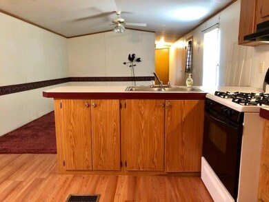 View of Kitchen into Living Room