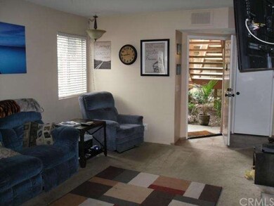 View from front door entry to living room.. 