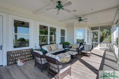 Porch overlooking ocean