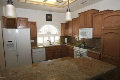 Kitchen with granite counters