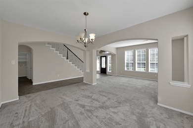 Formal living/dining combo- Carpet was placed on t
