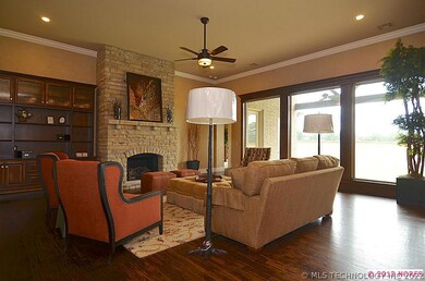 A floor to ceiling stone fireplace will capture yo