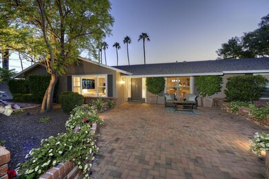 Front Entry at Dusk