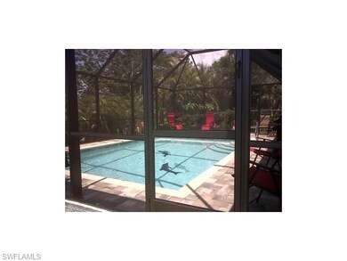 Caged inground pool.