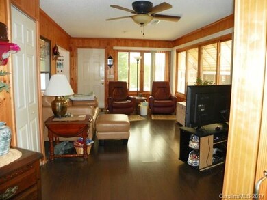 Living room with new floor covering. Lake View