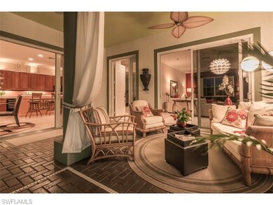 Cozy covered seating area.