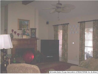 Spacious Den with Cathedral Ceiling & Fireplace