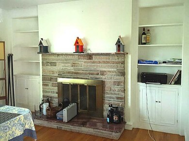 Living Room. with stone fireplace
