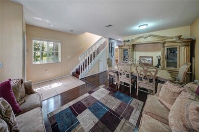 There is ample room in your living/dining room are
