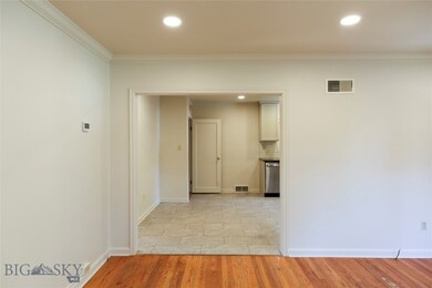 Looking from living room into dining area