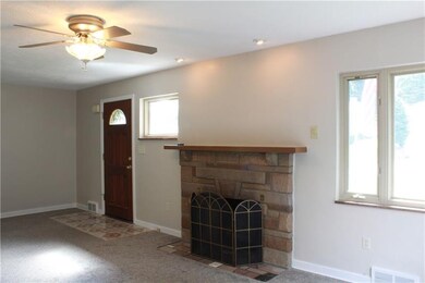 Front entry into living room