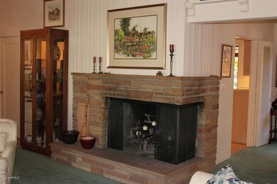 Corner fireplace in Living Room