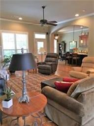 This room is spacious and even comes with surround