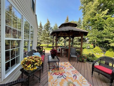 Gorgeous deck with gazebo off the sunroom