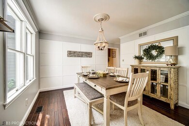 Dining Room with accent walls