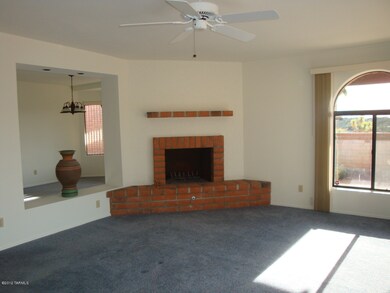 Lovely corner fireplace NOT on view wall