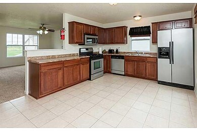 Kitchen. Large kitchen with lots of cupboards.