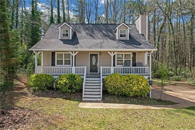 View of front of house featuring covered porch, a 
