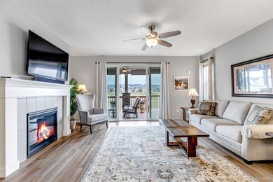 Large living room with walk out access to backyard deck