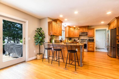 Kitchen with access to the deck