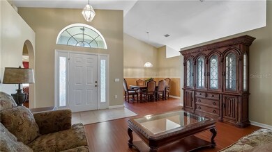 Formal dining and living space with laminate floor