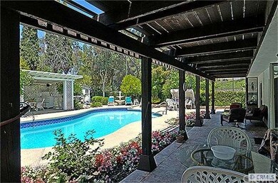 Pool View from Covered Patio that runs the length 